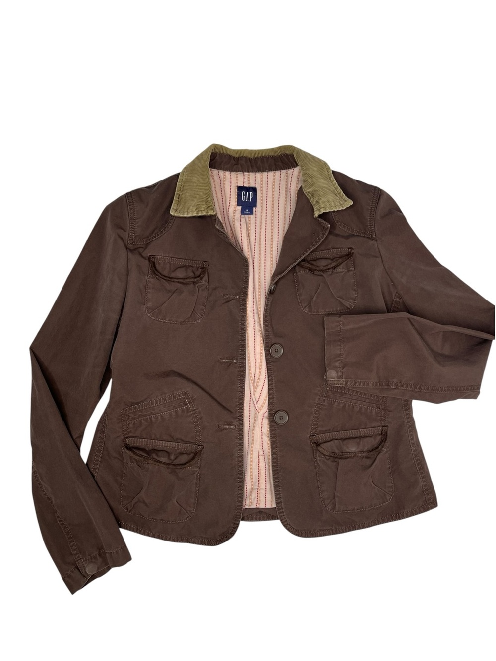VINTAGE GAP Corduroy Collared Jacket Brown Size 10